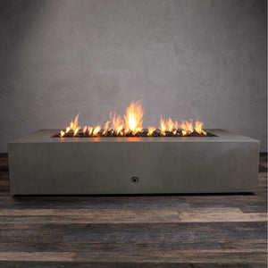 72" x 38" Rectangle Gravity Concrete (GFRC) Fire Pit - Natural Gas - 110V Electronic Ignition System - Brown by Starfire Designs