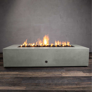 72" x 38" Rectangle Gravity Concrete (GFRC) Fire Pit - Natural Gas - 110V CSA On/Off Electronic Ignition System - Natural Gray by Starfire Designs