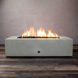 60" x 32" Rectangle Gravity Concrete (GFRC) Fire Pit - Natural Gas - Match Lit Ignition - Natural Gray by Starfire Designs