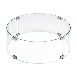Round Glass Flame Guard for 25" Round Drop-In Pan by American Fire Products