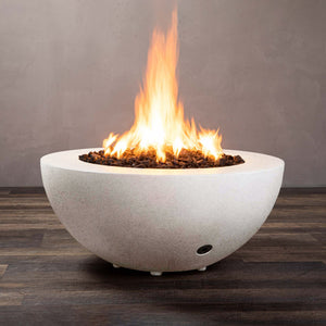 36" Round Rustic Gravity Concrete (GFRC) Fire Pit by Starfire Designs
