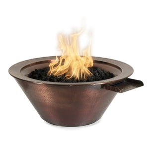 Cazo 36" Round Hammered Copper Fire and Water Bowl by The Outdoor Plus