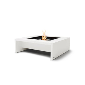 The EcoSmart Fire Mojito 40 Bone with a stainless steel burner is a contemporary fire pit table crafted from bone-colored concrete. The square outdoor fire pit offers a premium, corrosion-resistant stainless steel burner, ensuring durability and a reliable flame performance. With its sleek design and minimalistic aesthetic, this propane or natural gas fire pit is ideal for modern patios, gardens, and outdoor seating areas.