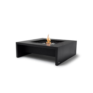 The EcoSmart Fire Mojito 40 Graphite is a modern propane fire pit with a stainless steel burner for durability and a clean, sophisticated look. Its graphite-colored concrete finish gives it an elegant, industrial aesthetic, making it a perfect fire pit for contemporary patios and luxury outdoor spaces. The open rectangular base adds a unique floating effect, enhancing the overall modern appeal.