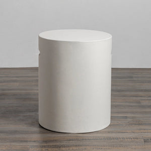 16" Round Beton Concrete (GFRC) Propane Tank Cover and End Table - White by Starfire Designs