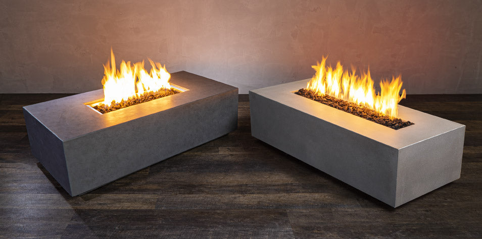 Glass Fiber Reinforced Concrete Gravity Fire Pit and Beton Fire Pit Starfire Designs