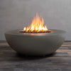 45" Round Gravity Concrete (GFRC) Fire Pit - Natural Gas - 110V CSA On/Off Electronic Ignition System - Brown by Starfire Designs
