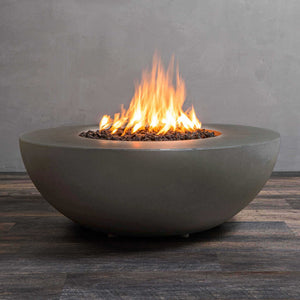 45" Round Gravity Concrete (GFRC) Fire Pit - Natural Gas - 110V CSA On/Off Electronic Ignition System - Brown by Starfire Designs