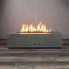 60" x 24" Rectangle Gravity Concrete (GFRC) Fire Pit - Natural Gas - 110V Electronic Ignition System - Brown by Starfire Designs