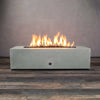 60" x 24" Rectangle Gravity Concrete (GFRC) Fire Pit - Propane Gas Hardline - 110V CSA Hi/Lo Electronic Ignition System w/Bluetooth & Handheld Remote - Natural Gray by Starfire Designs