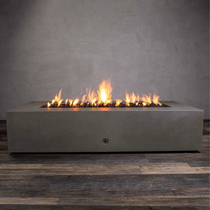72" x 38" Rectangle Gravity Concrete (GFRC) Fire Pit by Starfire Designs