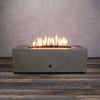 48" x 32" Rectangle Gravity Concrete (GFRC) Fire Pit - Natural Gas - 110V CSA Hi/Lo Electronic Ignition System w/Bluetooth & Handheld Remote - Brown by Starfire Designs