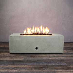 48" x 32" Rectangle Gravity Concrete (GFRC) Fire Pit - Natural Gas - 110V CSA On/Off Electronic Ignition System - Natural Gray by Starfire Designs