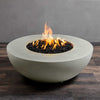 45" Round Gravity Concrete (GFRC) Fire Pit - Natural Gas - Flame Sense with Spark Ignition System - Natural Gray by Starfire Designs