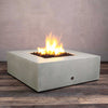 45" Square Gravity Concrete (GFRC) Fire Pit - Natural Gas - Match Lit Ignition - Natural Gray by Starfire Designs