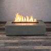 60" x 24" Rectangle Gravity Concrete (GFRC) Fire Pit - Natural Gas - 110V Electronic Ignition System - Brown by Starfire Designs