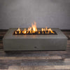 72" x 38" Rectangle Gravity Concrete (GFRC) Fire Pit - Natural Gas - 110V Electronic Ignition System - Brown by Starfire Designs
