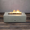 48" x 32" Rectangle Gravity Concrete (GFRC) Fire Pit - Propane Gas Hardline - Flame Sense with Spark Ignition System - Natural Gray by Starfire Designs