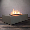 60" x 32" Rectangle Gravity Concrete (GFRC) Fire Pit - Natural Gas - 110V CSA Hi/Lo Electronic Ignition System w/Bluetooth & Handheld Remote - Brown by Starfire Designs