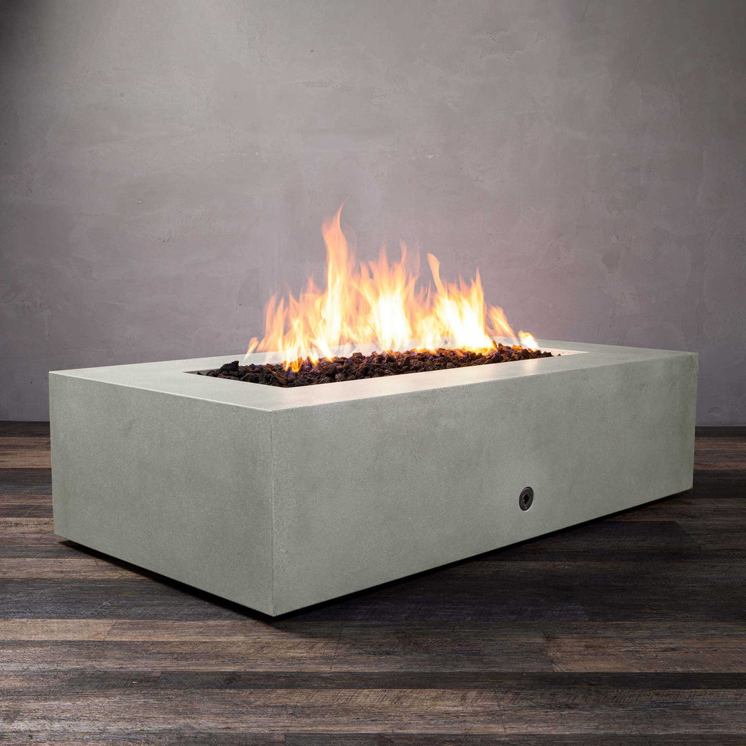 60" x 32" Rectangle Gravity Concrete (GFRC) Fire Pit - Natural Gas - Match Lit Ignition - Natural Gray by Starfire Designs