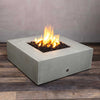45" Square Gravity Concrete (GFRC) Fire Pit - Natural Gas - Match Lit Ignition - Natural Gray by Starfire Designs