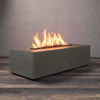 60" x 24" Rectangle Gravity Concrete (GFRC) Fire Pit - Natural Gas - 110V Electronic Ignition System - Brown by Starfire Designs