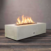 60" x 24" Rectangle Gravity Concrete (GFRC) Fire Pit - Propane Gas Hardline - 110V CSA On/Off Electronic Ignition System - White by Starfire Designs