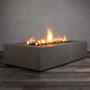 72" x 38" Rectangle Gravity Concrete (GFRC) Fire Pit - Natural Gas - 110V Electronic Ignition System - Brown by Starfire Designs