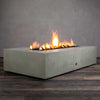 72" x 38" Rectangle Gravity Concrete (GFRC) Fire Pit - Natural Gas - 110V CSA On/Off Electronic Ignition System - Natural Gray by Starfire Designs