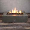 60" x 32" Rectangle Gravity Concrete (GFRC) Fire Pit - Natural Gas - 110V CSA Hi/Lo Electronic Ignition System w/Bluetooth & Handheld Remote - Brown by Starfire Designs