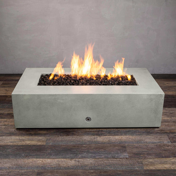 60" x 32" Rectangle Gravity Concrete (GFRC) Fire Pit - Natural Gas - Match Lit Ignition - Natural Gray by Starfire Designs