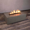 48" x 32" Rectangle Gravity Concrete (GFRC) Fire Pit - Natural Gas - 110V CSA Hi/Lo Electronic Ignition System w/Bluetooth & Handheld Remote - Brown by Starfire Designs