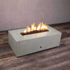 48" x 32" Rectangle Gravity Concrete (GFRC) Fire Pit - Propane Gas Hardline - Flame Sense with Spark Ignition System - Natural Gray by Starfire Designs