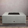 45" Square Gravity Concrete (GFRC) Fire Pit - Natural Gas - Match Lit Ignition - Natural Gray by Starfire Designs