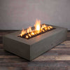 72" x 38" Rectangle Gravity Concrete (GFRC) Fire Pit - Natural Gas - 110V Electronic Ignition System - Brown by Starfire Designs