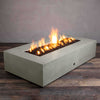 72" x 38" Rectangle Gravity Concrete (GFRC) Fire Pit - Natural Gas - 110V CSA On/Off Electronic Ignition System - Natural Gray by Starfire Designs