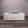 48" x 32" Rectangle Gravity Concrete (GFRC) Fire Pit - Natural Gas - 110V CSA Hi/Lo Electronic Ignition System w/Bluetooth & Handheld Remote - White by Starfire Designs
