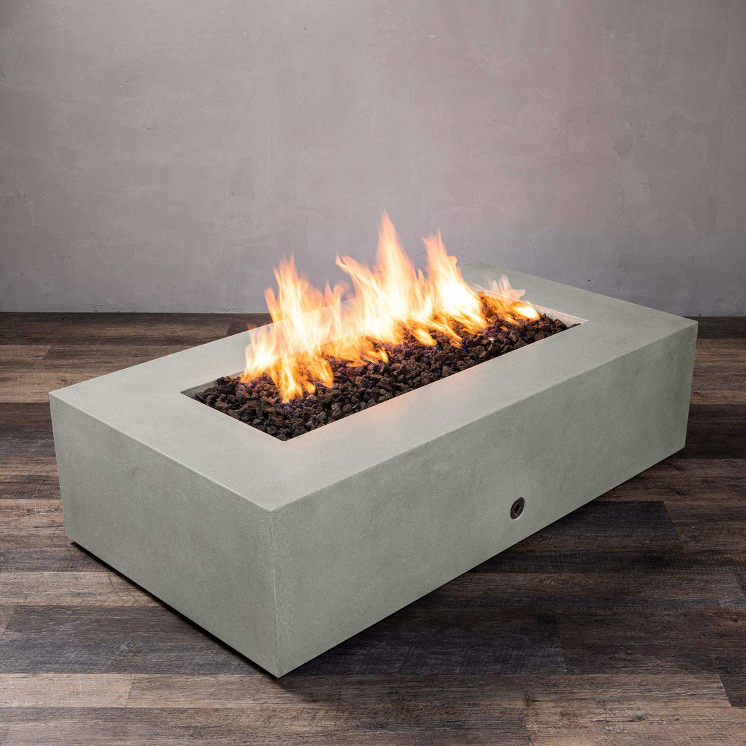 60" x 32" Rectangle Gravity Concrete (GFRC) Fire Pit - Natural Gas - Match Lit Ignition - Natural Gray by Starfire Designs