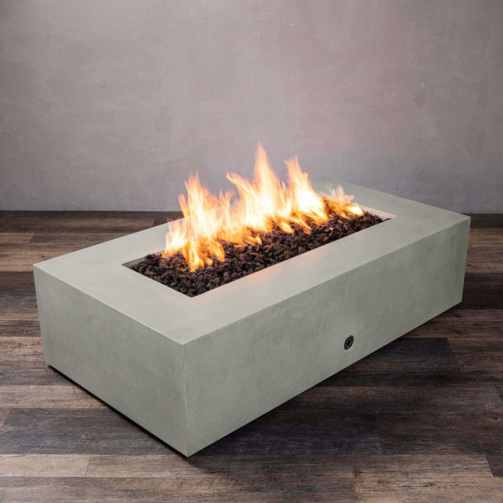 60" x 32" Rectangle Gravity Concrete (GFRC) Fire Pit - Natural Gas - Match Lit Ignition - Natural Gray by Starfire Designs