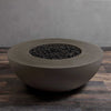 45" Round Gravity Concrete (GFRC) Fire Pit - Natural Gas - 110V CSA On/Off Electronic Ignition System - Brown by Starfire Designs
