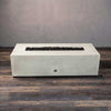 60" x 24" Rectangle Gravity Concrete (GFRC) Fire Pit - Propane Gas Hardline - 110V CSA On/Off Electronic Ignition System - White by Starfire Designs
