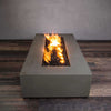 72" x 38" Rectangle Gravity Concrete (GFRC) Fire Pit - Natural Gas - 110V Electronic Ignition System - Brown by Starfire Designs