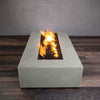 72" x 38" Rectangle Gravity Concrete (GFRC) Fire Pit - Natural Gas - 110V CSA On/Off Electronic Ignition System - Natural Gray by Starfire Designs