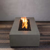 60" x 32" Rectangle Gravity Concrete (GFRC) Fire Pit - Natural Gas - 110V CSA Hi/Lo Electronic Ignition System w/Bluetooth & Handheld Remote - Brown by Starfire Designs