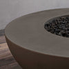 45" Round Gravity Concrete (GFRC) Fire Pit - Natural Gas - 110V CSA On/Off Electronic Ignition System - Brown by Starfire Designs