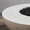 45" Round Gravity Concrete (GFRC) Fire Pit - Natural Gas - 110V Electronic Ignition System - White by Starfire Designs