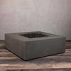 45" Square Gravity Concrete (GFRC) Fire Pit - Propane Gas Hardline - 110V CSA On/Off Electronic Ignition System - Brown by Starfire Designs