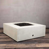 45" Square Gravity Concrete (GFRC) Fire Pit - Natural Gas - Match Lit Ignition - White by Starfire Designs
