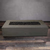 72" x 38" Rectangle Gravity Concrete (GFRC) Fire Pit - Natural Gas - 110V Electronic Ignition System - Brown by Starfire Designs