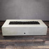 72" x 38" Rectangle Gravity Concrete (GFRC) Fire Pit - Natural Gas - 110V CSA Hi/Lo Electronic Ignition System w/Bluetooth & Handheld Remote - White by Starfire Designs